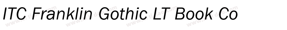 ITC Franklin Gothic LT Book Condensed Italic字体转换